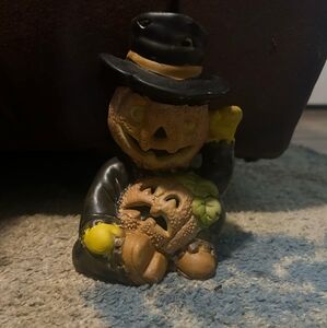Scary pumpkin figurines